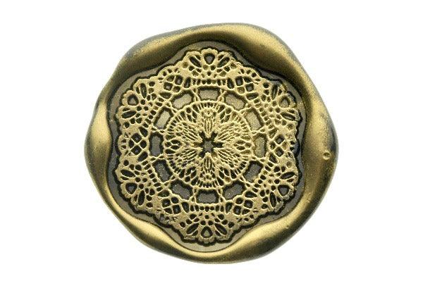Lace Doily Die Cut Wax Seal Stamp | B - Backtozero B20 - Black, die cut, diecut, Doilies, Doily, gold dust, gold metallic powder, gold powder, lace, newarrivals, Signature, signaturehandle