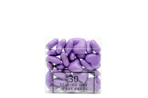 Pastel Purple Sealing Wax Heart Bead - Backtozero B20 - Heart Bead, Heart Wax, Lavender, pastel, purple, sale, Sealing Wax, Wax Bead