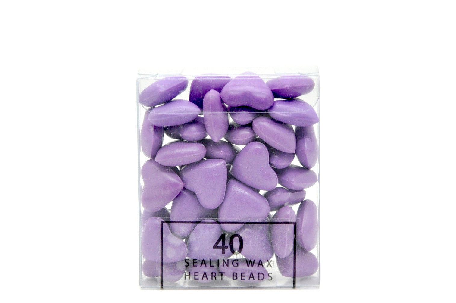 Pastel Purple Sealing Wax Heart Bead - Backtozero B20 - Heart Bead, Heart Wax, Lavender, pastel, purple, sale, Sealing Wax, Wax Bead