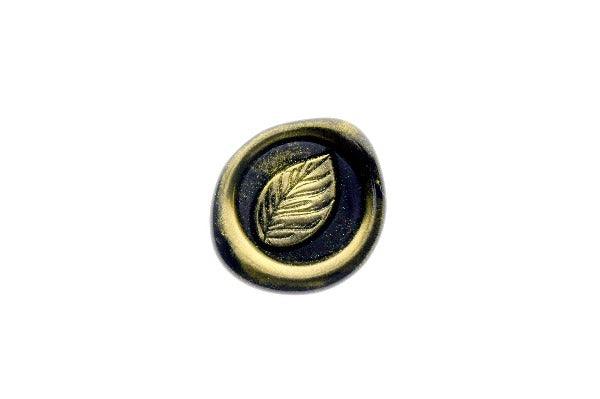 Mini Leaf Wax Seal Stamp - Backtozero B20 - black, blossom, botanic, Botanical, gold, gold dust, gold powder, leaf, mini, Nature, newarrivals, spring