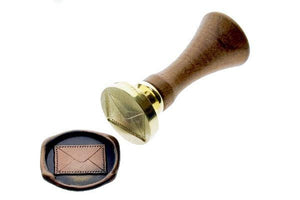 Rectangular Envelope Wax Seal Stamp - Backtozero B20 - black, copper dust, copper powder, envelope, Letter, mail, Signature, signaturehandle