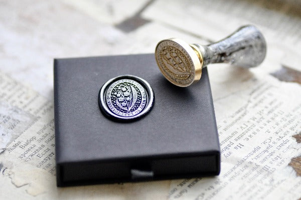 Message Wax Seal Keychain Black Bow | Lily of the Valley