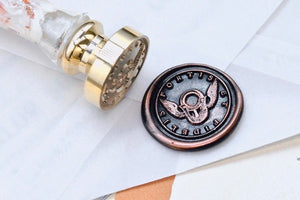 Lock with Wings Latin Motto Wax Seal Stamp | S