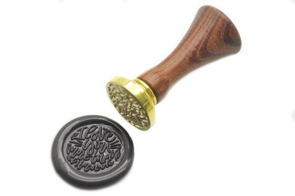 I Love You More Than Chocolate Wax Seal Stamp - Backtozero B20 - Brown, Message, Signature, signaturehandle