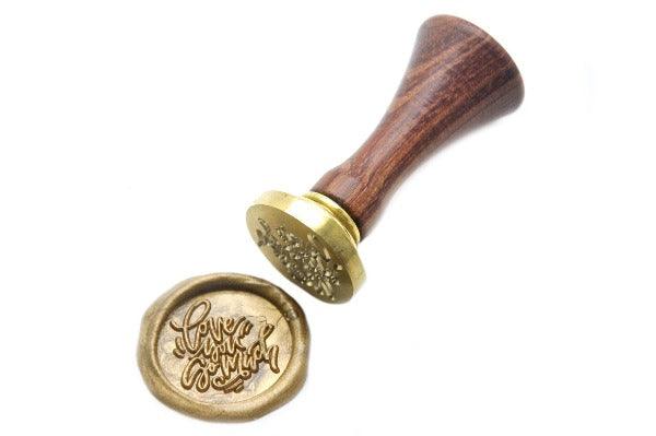 Love You So Much Wax Seal Stamp - Backtozero B20 - Copper, Message, Metallic, Signature, signaturehandle