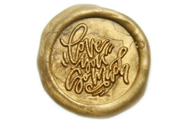Love You So Much Wax Seal Stamp - Backtozero B20 - Copper, Message, Metallic, Signature, signaturehandle