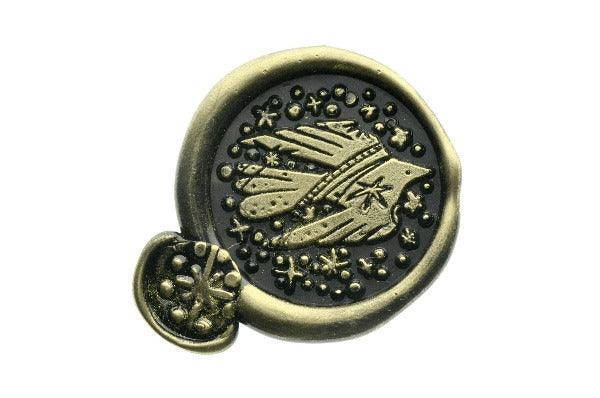 Mini Magic Star Wax Seal Stamp | A - Backtozero B20 - black, gold, gold dust, gold powder, mini, star