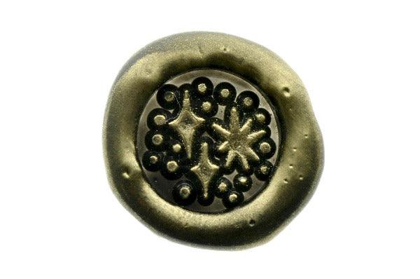 Mini Magic Star Wax Seal Stamp | C - Backtozero B20 - black, gold, gold dust, gold powder, mini, star