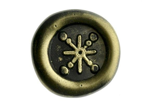 Mini Magic Star Wax Seal Stamp | B - Backtozero B20 - black, gold, gold dust, gold powder, mini, star