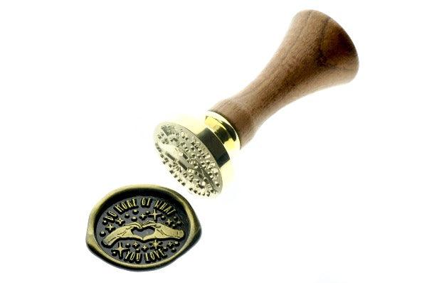 Do More of What You Love Wax Seal Stamp - Backtozero B20 - black, gold, gold dust, gold powder, hand, hand gesture, heart, message, moment, Signature, signaturehandle, star, stars, words