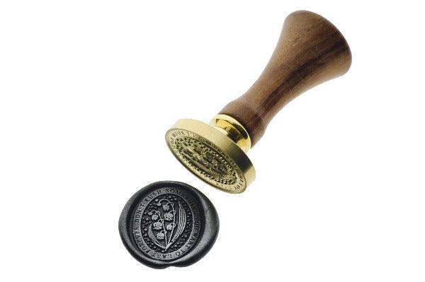 Starry Message Lily of the Valley Wax Seal Stamp | Pace - Backtozero B20 - black, botanic, Botanical, dot, dots, floral, Flower, flowers, lily, lily of the valley, message, newarrivals, oval, Signature, signaturehandle, Silver, silver dust, silver powder, star, starry, Stars