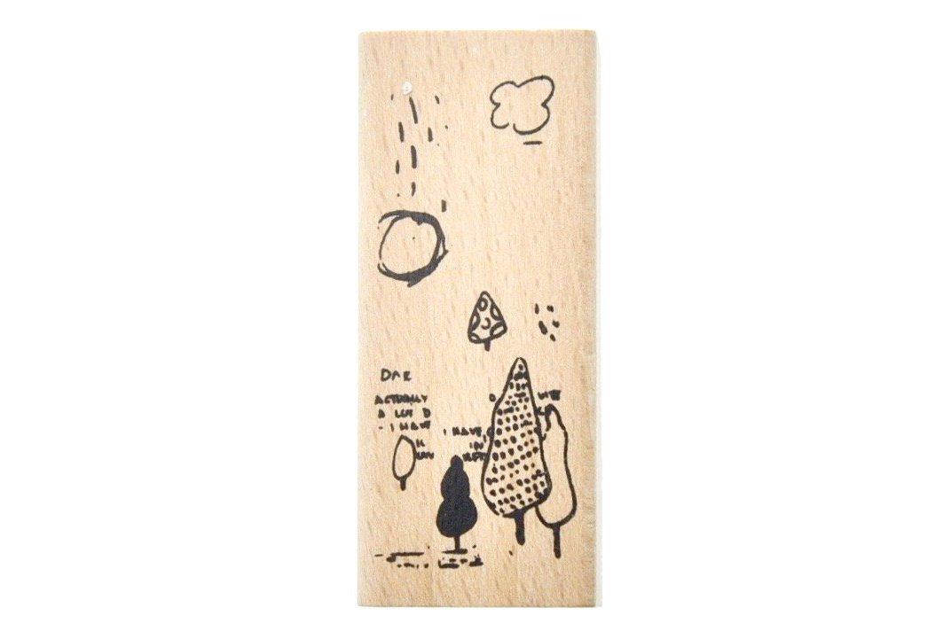 Nature Texture Rubber Stamp | Forest - Backtozero B20 - Nature, rubber stamp, texture
