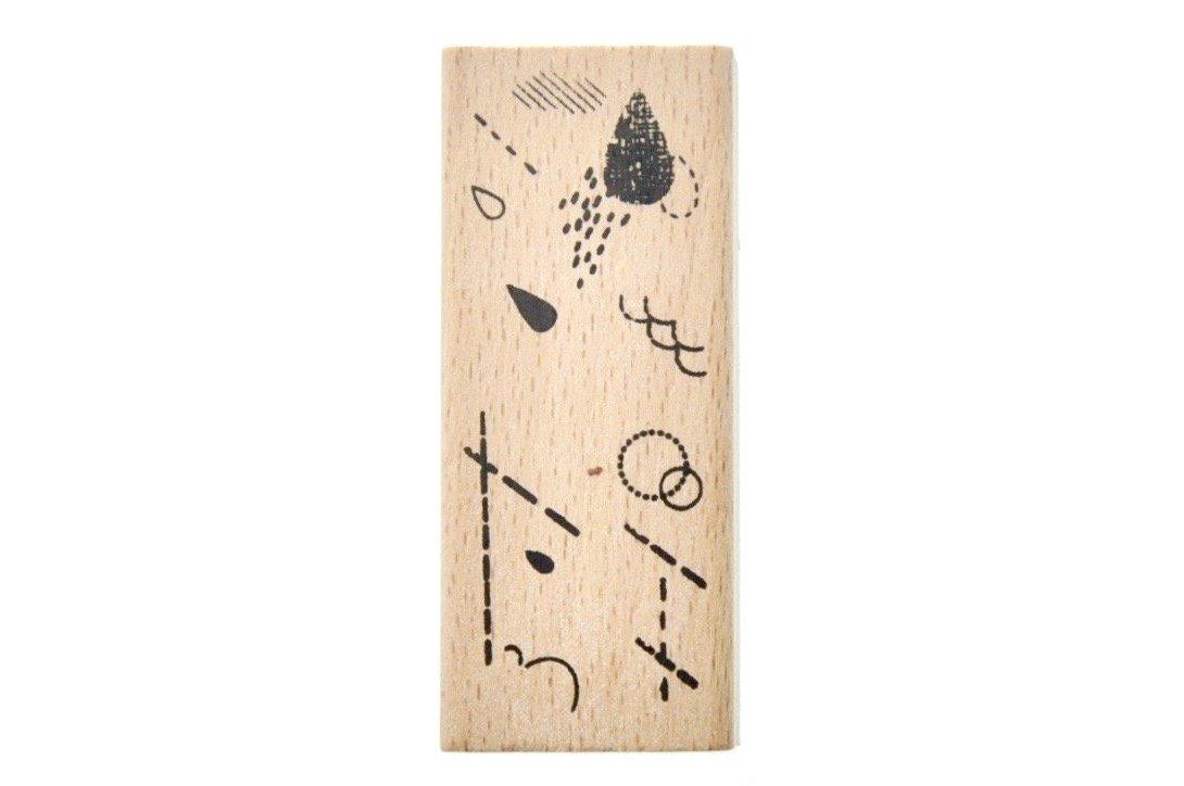 Nature Texture Rubber Stamp | Rain - Backtozero B20 - Nature, rubber stamp, texture