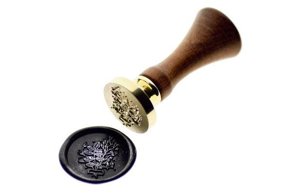 Dried Plants B Wax Seal Stamp Designed by Nikki Dotti - Backtozero B20 - Black, boquet, botanic, Botanical, collaboration, Leaf, Leafs, Leaves, metallic powder, Nature, newarrivals, Plant, plants, Signature, signaturehandle, silver dust, silver powder