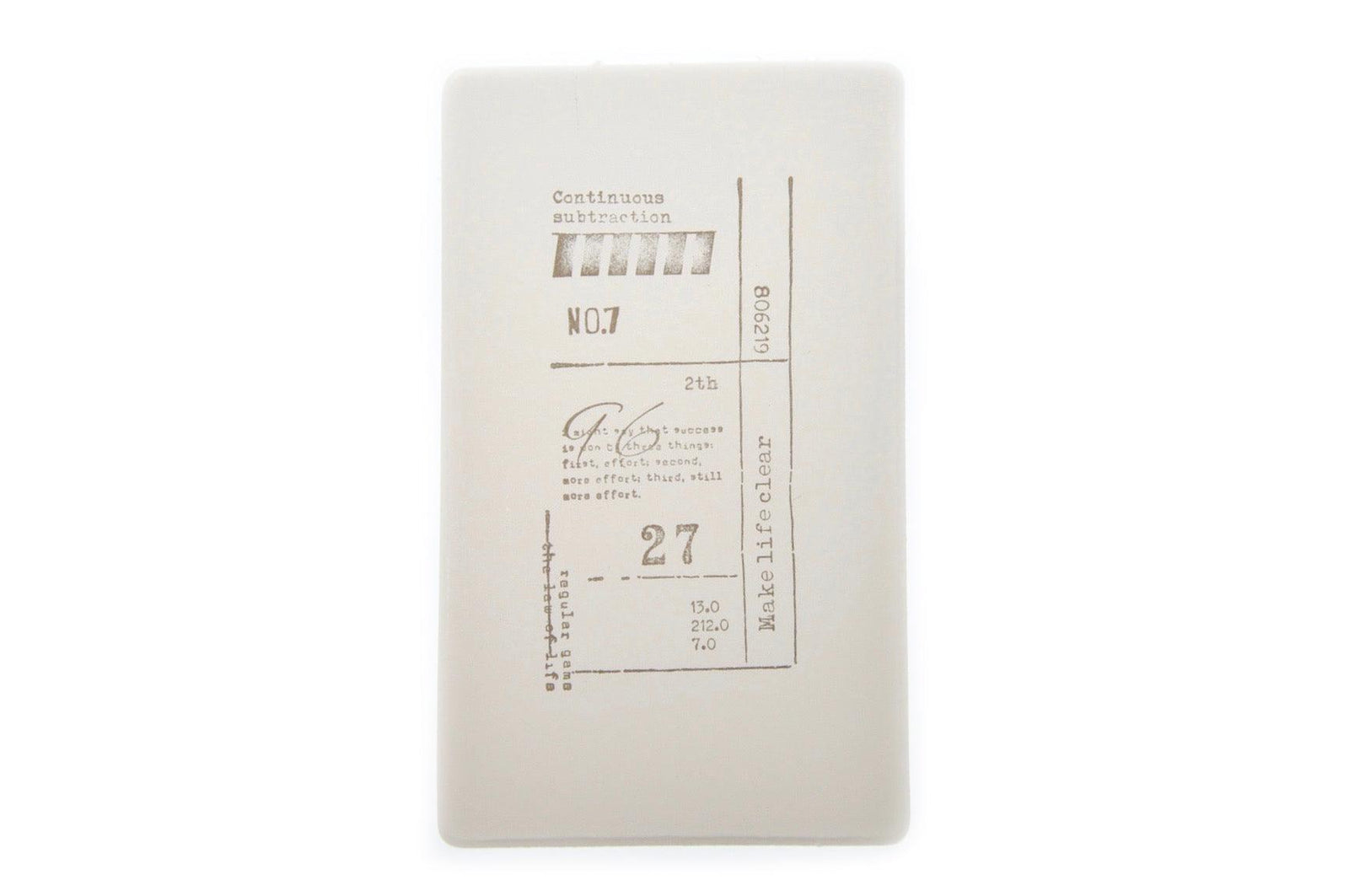 Number Word Texture Rubber Stamp | B - Backtozero B20 - number, rubber stamp, texture, word