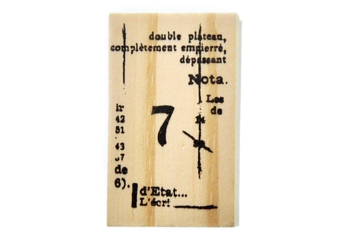 Number Word Texture Rubber Stamp | E - Backtozero B20 - number, rubber stamp, texture, word