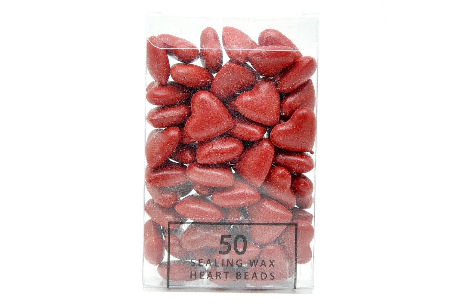 Palm Red Sealing Wax Heart Bead - Backtozero B20 - Heart Bead, Heart Wax, Palm Red, sale, Sealing Wax, Wax Bead