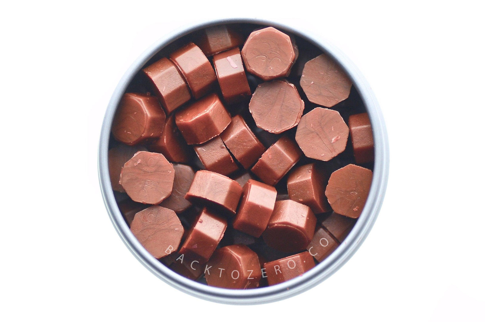 Palm Red Octagon Sealing Wax Beads - Backtozero B20 - octagon bead, palm, palm red, red, sealing wax, tin, Wax Beads