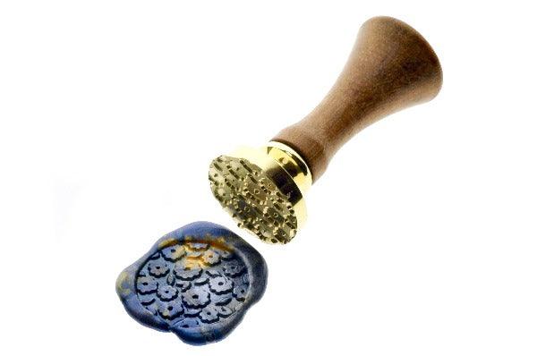 Flower Field Pattern Wax Seal Stamp - Backtozero B20 - background, botanic, Botanical, floral, Flower, flowers, marble, marble wax, mixed wax, pattern, Signature, signaturehandle, sunrise, texture