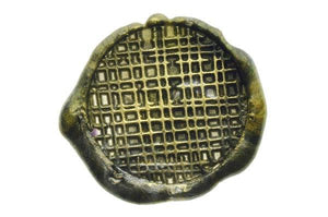 Grid Pattern Wax Seal Stamp - Backtozero B20 - black, gold dust, gold powder, grid, pattern, Signature, signaturehandle, texture