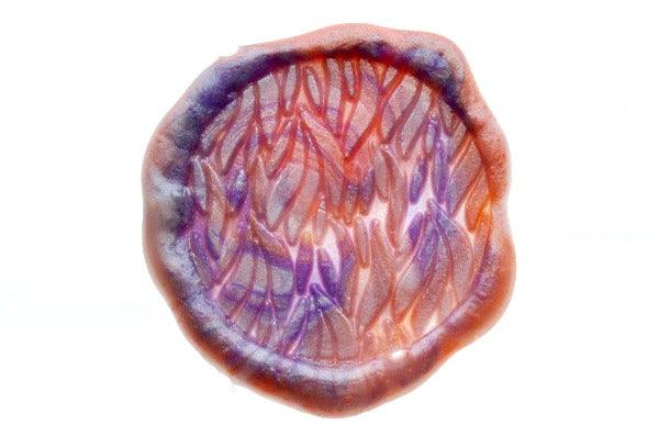 Leaves Pattern Wax Seal Stamp - Backtozero B20 - background, botanic, Botanical, Leaf, Leafs, Leaves, magic hour, marble, marble wax, mixed wax, pattern, Signature, signaturehandle, texture