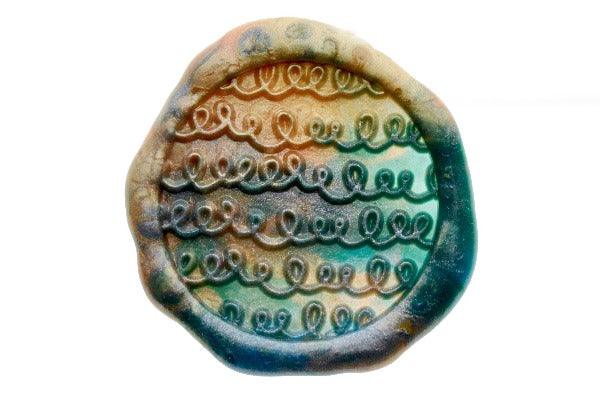 Swirl Pattern Wax Seal Stamp - Backtozero B20 - background, marble, marble wax, mixed wax, pattern, Signature, signaturehandle, swirl, texture