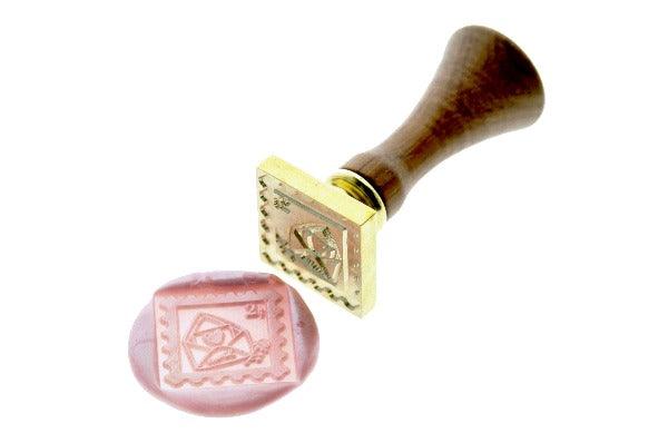 Postal Stamp Mail Art Wax Seal Stamp Designed by Petra - Backtozero B20 - collaboration, heart, letter, love letter, metallic pink, postal, postal stamp, Signature, signaturehandle, square