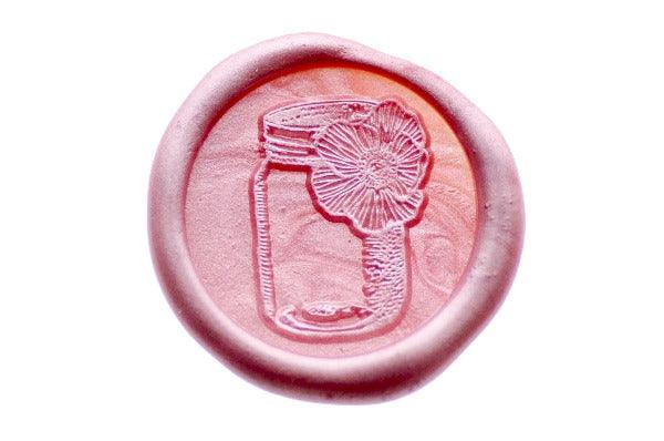 Jar of Wishes Wax Seal Stamp Designed by Petra - Backtozero B20 - botanic, Botanical, collaboration, floral, Flower, flowers, jar, metallic, metallic pink, Nature, pink, Signature, signaturehandle