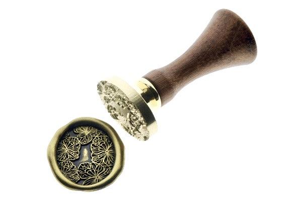 Skeleton Hydrangea Wax Seal Stamp Designed by Petra - Backtozero B20 - Black, boquet, botanic, Botanical, collaboration, floral, Flower, flowers, gold metallic powder, hydrangea, metallic, metallic powder, Nature, newarrivals, outline, Signature, signaturehandle