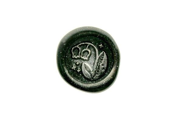 Mini Lily of the Valley Wax Seal Stamp Designed by Petra - Backtozero B20 - 1.2cm, Black, collaboration, floral, flower, lily, mini, newarrivals, petra, silver dust, silver powder, star, tiny, valley
