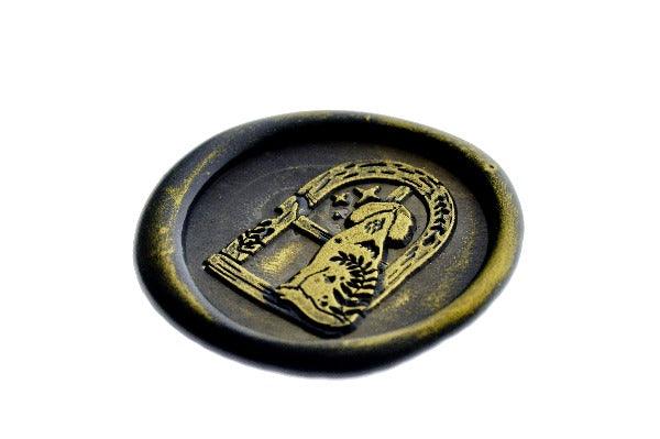 Dog in the Window Wax Seal Stamp Designed by Petra - Backtozero B20 - Black, Botanical, collaboration, dog, Dog Lover, gold metallic powder, Leaf, Leafs, Leaves, metallic powder, newarrivals, Pet, Pet Lover, Signature, signaturehandle, star, Stars, window
