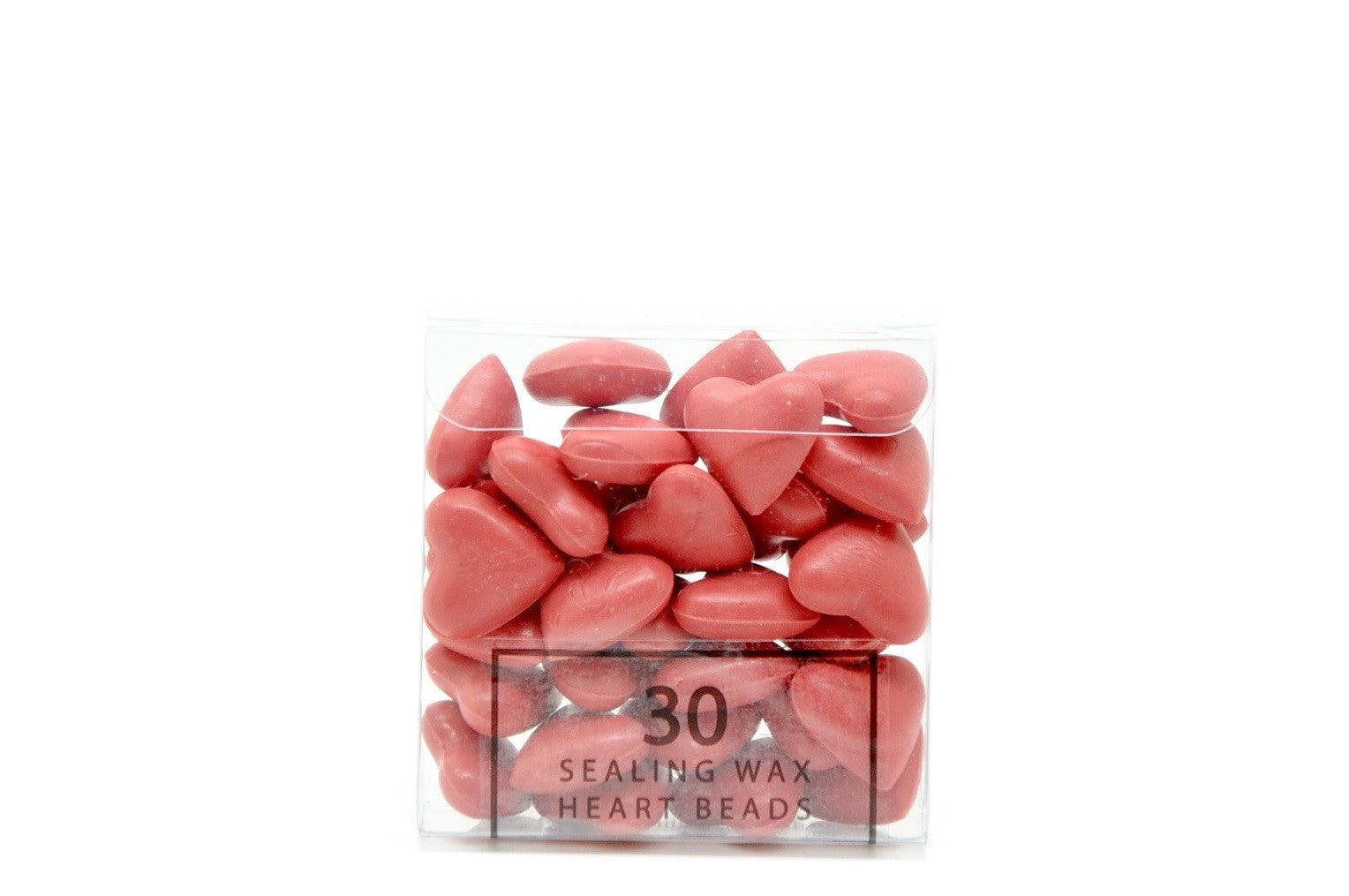 Pink Sealing Wax Heart Bead - Backtozero B20 - Heart Bead, Heart Wax, Pink, sale, Sealing Wax, Wax Bead