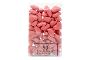 Pink Sealing Wax Heart Bead - Backtozero B20 - Heart Bead, Heart Wax, Pink, sale, Sealing Wax, Wax Bead
