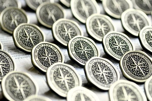 Message Wax Seal Enamel Pin | Star | Shine | Antique Gold - Backtozero B20 - antique gold, enamel, her, him, lapel, message pin, metal, metal pin, newarrivals, pin, shine, Silver, soft enamel, star, starry, wax seal, wax seal pin