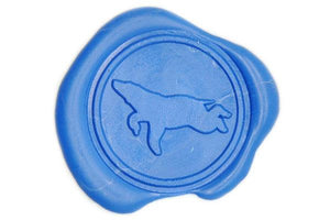 Polar Bear Wax Seal Stamp - Backtozero B20 - Animal, genericlonghandle, Light Blue, polar bear