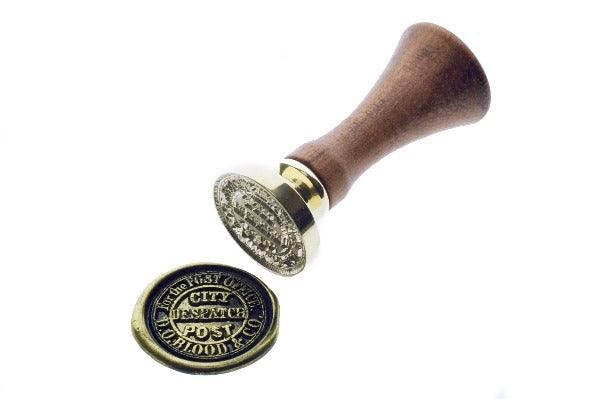 Postmark Wax Seal Stamp | City Despatch - Backtozero B20 - black, gold, gold dust, gold powder, mark, post, postal, postal stamp, postmark, Signature, signaturehandle