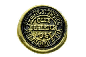 Postmark Wax Seal Stamp | City Despatch - Backtozero B20 - black, gold, gold dust, gold powder, mark, post, postal, postal stamp, postmark, Signature, signaturehandle