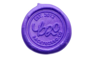 Purple Octagon Sealing Wax Beads - Backtozero B20 - metallic, octagon bead, purple, sealing wax, tin, Wax Beads