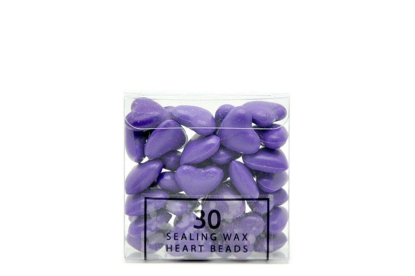 Purple Sealing Wax Heart Bead - Backtozero B20 - Heart Bead, Heart Wax, Purple, sale, Sealing Wax, Wax Bead