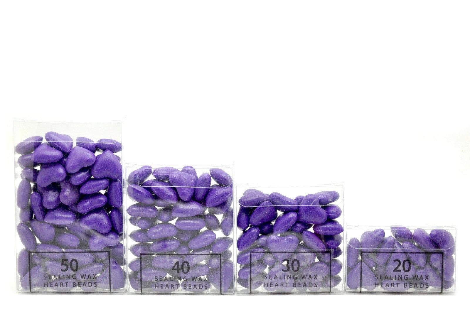 Purple Sealing Wax Heart Bead - Backtozero B20 - Heart Bead, Heart Wax, Purple, sale, Sealing Wax, Wax Bead
