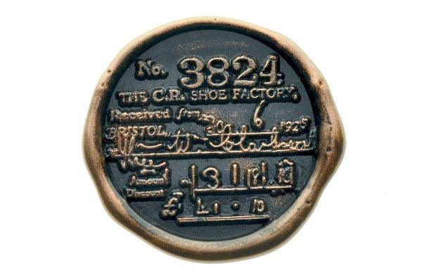 Retro Receipt Texture Wax Seal Stamp | 8-1 - Backtozero B20 - 3824, background, black, copper dust, copper powder, hand writing, handwriting, motto, receipt, retro, Signature, signaturehandle, texture, ticket, Words, writing