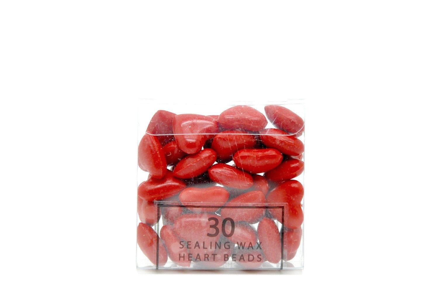 Red Sealing Wax Heart Bead - Backtozero B20 - Heart Bead, Heart Wax, Red, sale, Sealing Wax, Wax Bead