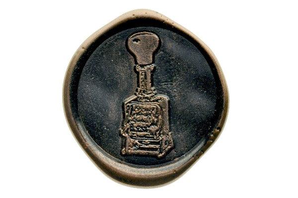 Retro Stamp Wax Seal Stamp - Backtozero B20 - black, copper dust, copper powder, retro, Signature, signaturehandle, stamp, Stationery