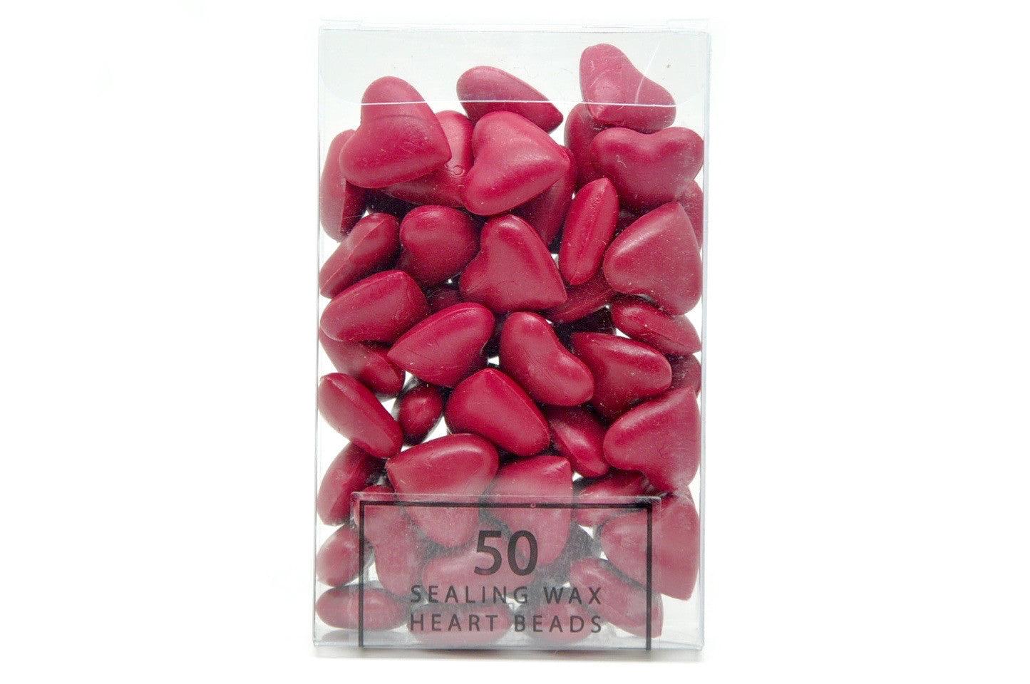 Rose Red Sealing Wax Heart Bead - Backtozero B20 - Heart Bead, Heart Wax, Rose Red, sale, Sealing Wax, Wax Bead