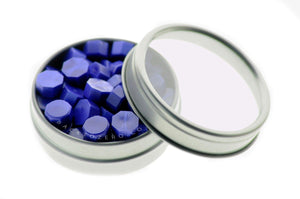 Royal Blue Octagon Sealing Wax Beads - Backtozero B20 - blue, Metallic, octagon bead, royal blue, sealing wax, tin, Wax Beads