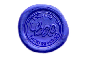 Royal Blue Octagon Sealing Wax Beads - Backtozero B20 - blue, Metallic, octagon bead, royal blue, sealing wax, tin, Wax Beads