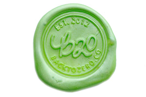 Sage Octagon Sealing Wax Beads - Backtozero B20 - green, metallic, octagon bead, pastel, pastel green, sealing wax, tin, Wax Beads