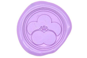Sakura Wax Seal Stamp - Backtozero B20 - Botanical, floral, Flower, genericlonghandle, Lavender, Nature, Plant, sakura