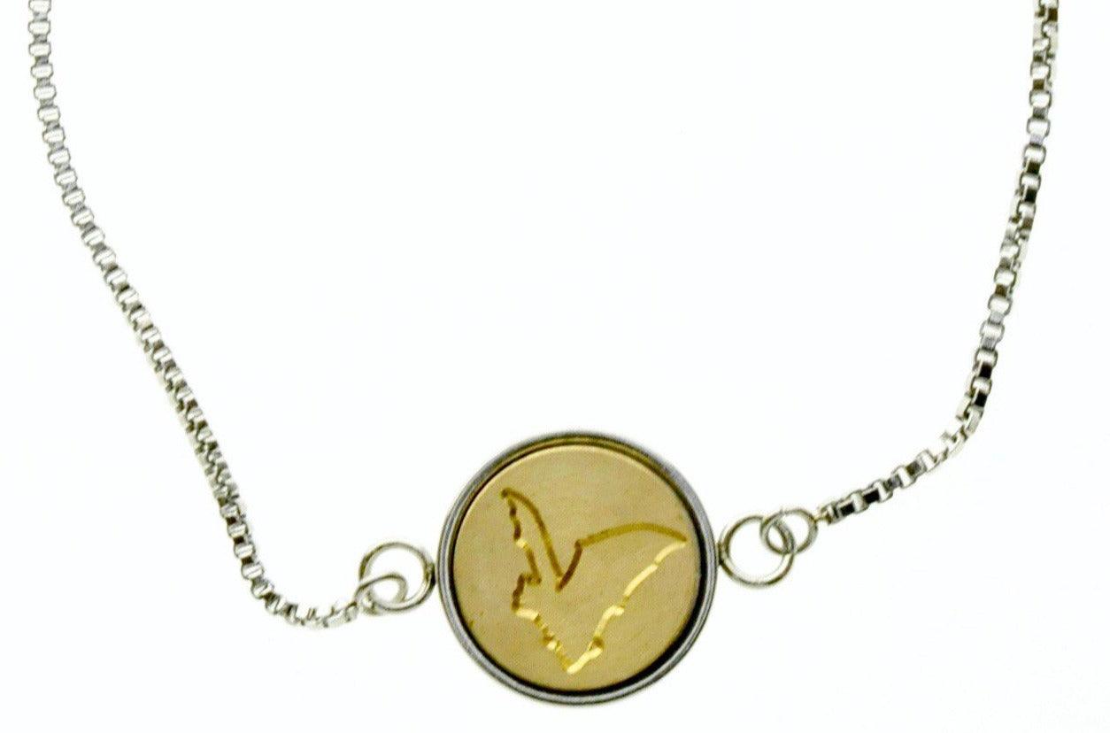 Bat Signet Bracelet - Backtozero B20 - 10mm, 12mm, adjustable, bat, bracelet, brass, minimal, signet, signet bracelet, stainless steel