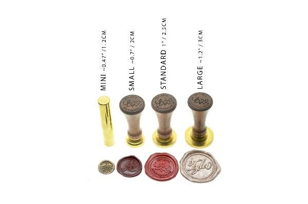 Suzanne Cunningham Calligraphy U Wax Seal Stamp | Available in 4 Sizes - Backtozero B20 - 1 initial, 1.2cm, 1initial, Calligraphy, collaboration, mini, Monogram, One initial, Personalized, Signature, signaturehandle, Silver, Suzanne Cunningham, tiny